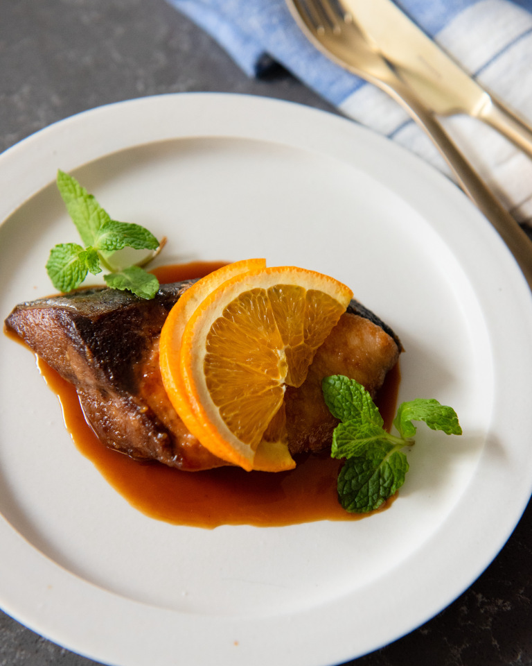 子供に🐟を食べさせたい〜‼️【ぶりのオレンジ🍊照り焼き】