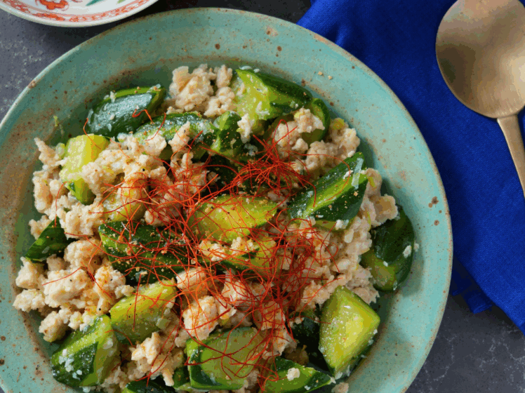 レンジで簡単＆塩で美味しい 【塩麻婆きゅうり🥒】