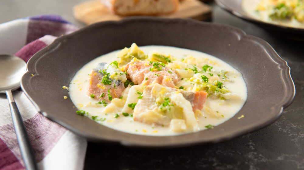 白菜使い切り‼️&アレンジ【塩漬け白菜＆鮭と塩漬け白菜のレモンミルク煮