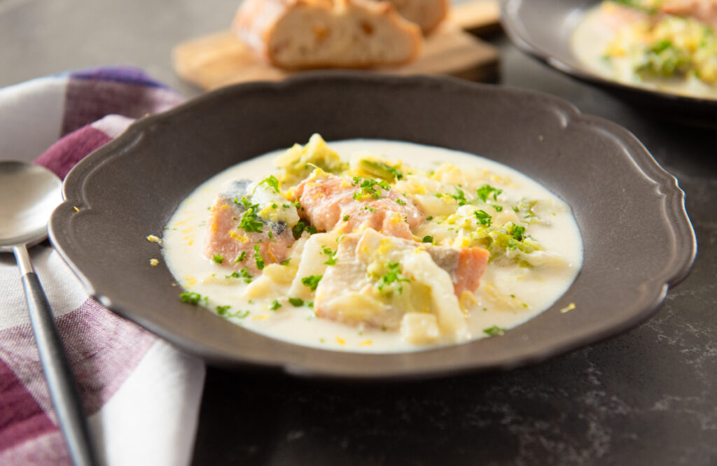 白菜使い切り‼️&アレンジ【塩漬け白菜＆鮭と塩漬け白菜のレモンミルク煮