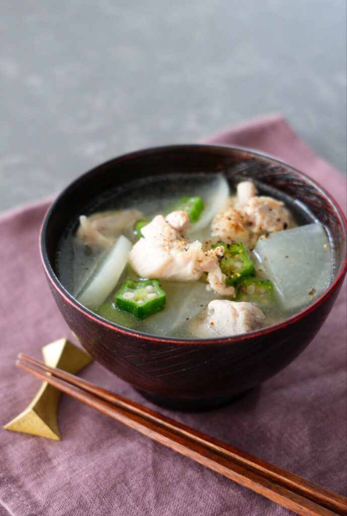食欲がない時に！【大根とおくらのさっぱり鶏汁】