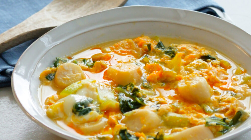 【もちもちとろとろ！青梗菜🥬とお麩の卵とじ】