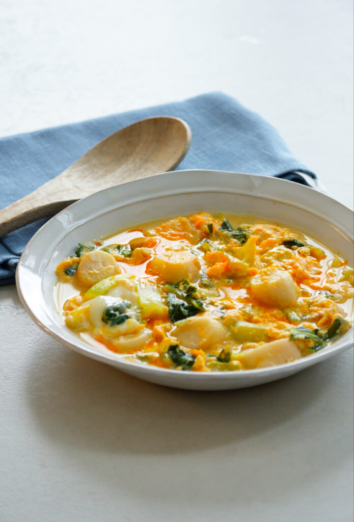 【もちもちとろとろ！青梗菜🥬とお麩の卵とじ】