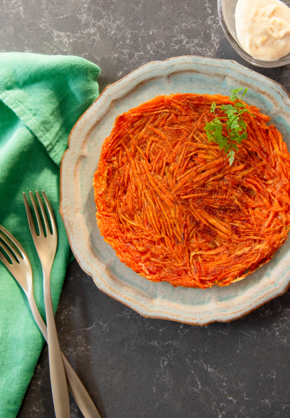 🥕嫌い克服⁉️驚きの甘さ❤️子供も夢中な【にんじん🥕チーズカレーガレット】