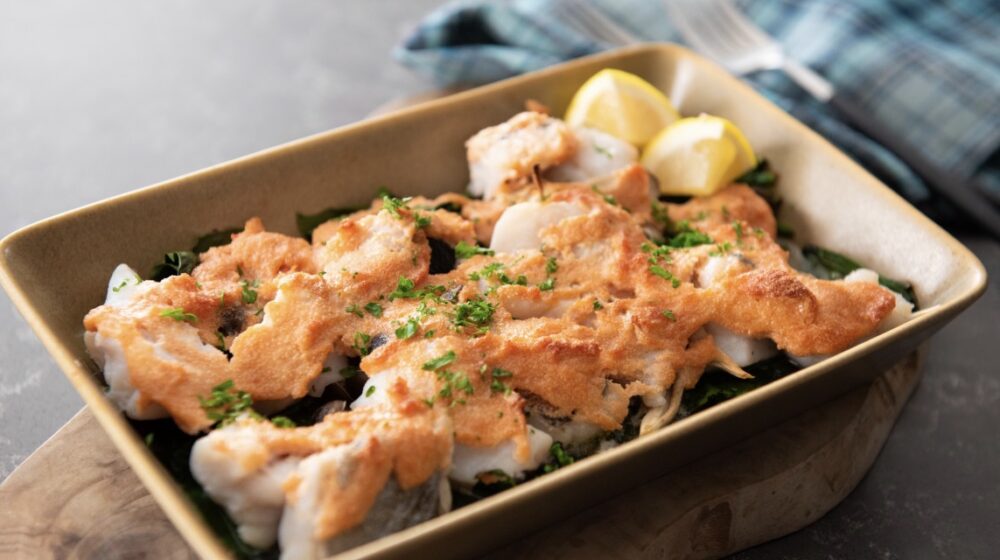 子供もりもり！レンジ＆トースターでほったらかし【たらとほうれん草のたらこマヨ焼き】