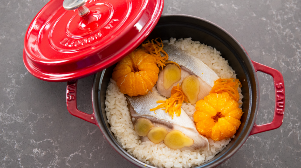 丸ごとだから美味しい🐟【ぶりとみかんの炊き込みご飯🍊】