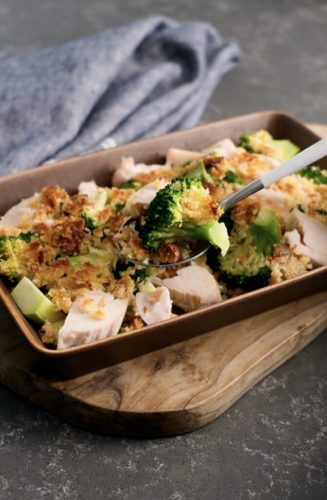 レンチン＆トースターで🥦【ブロッコリーとサラダチキンのアーモンドパン粉焼き】