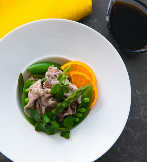 コンビニで買える〇〇で茹でてみました✨【豚しゃぶ温サラダ　蜂蜜の香り】