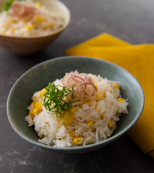 【甘酒で美味しさアップデート】とうもろこしとしらす炊き込みご飯